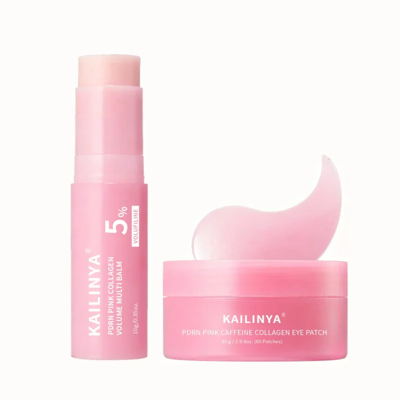 pdrn-caffeine-collagen-eye-patch-set-with-volufiline-balm-kai-hmftka2z-1 Pink PDRN Caffeine Collagen Hydrogel Eye Patches and Volufiline Multi Balm Stick for Firming and Hydrating Under-Eye Care